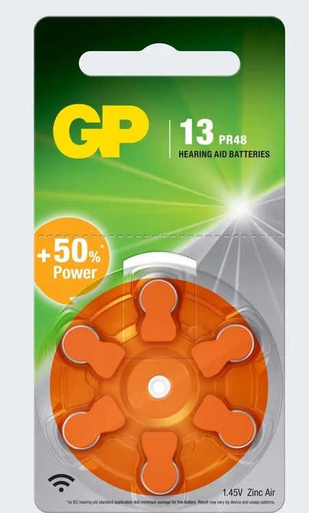 Батарея для слухового аппарата GP Hearing Aid № 13