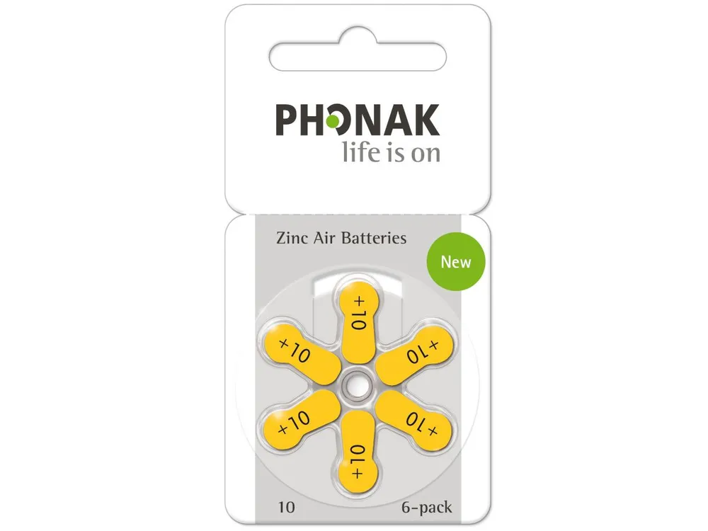 Батарейки для слухового аппарата Phonak № 10