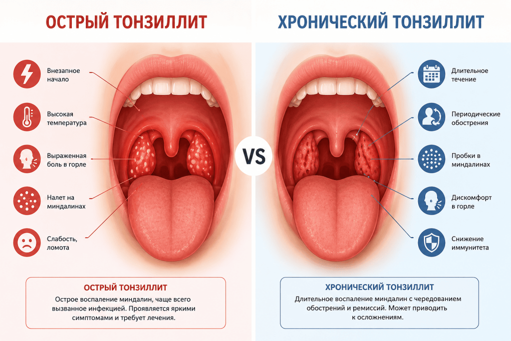 острый и хронический тонзиллит
